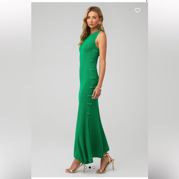sau lee green dress Lime Green Appliques Soft Satin Long Party Dress – Dressesforparty main image 1